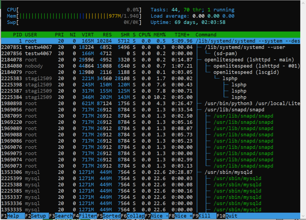 List Processes Linux