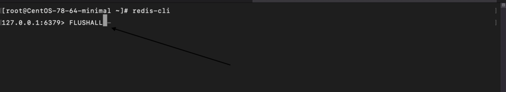 how to clear redis cache using flushall
