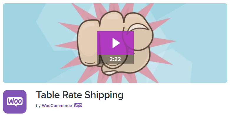 table rate shipping