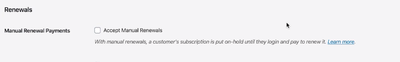 accept manual renewals