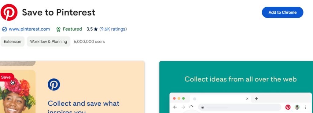pinterest chrome extension
