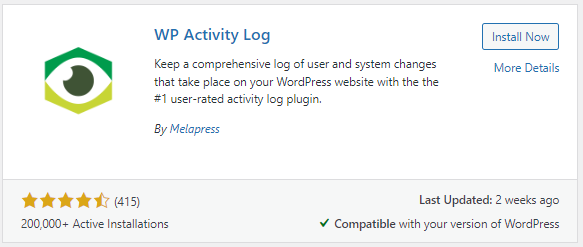 wp activity log